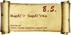 Bugár Sugárka névjegykártya
